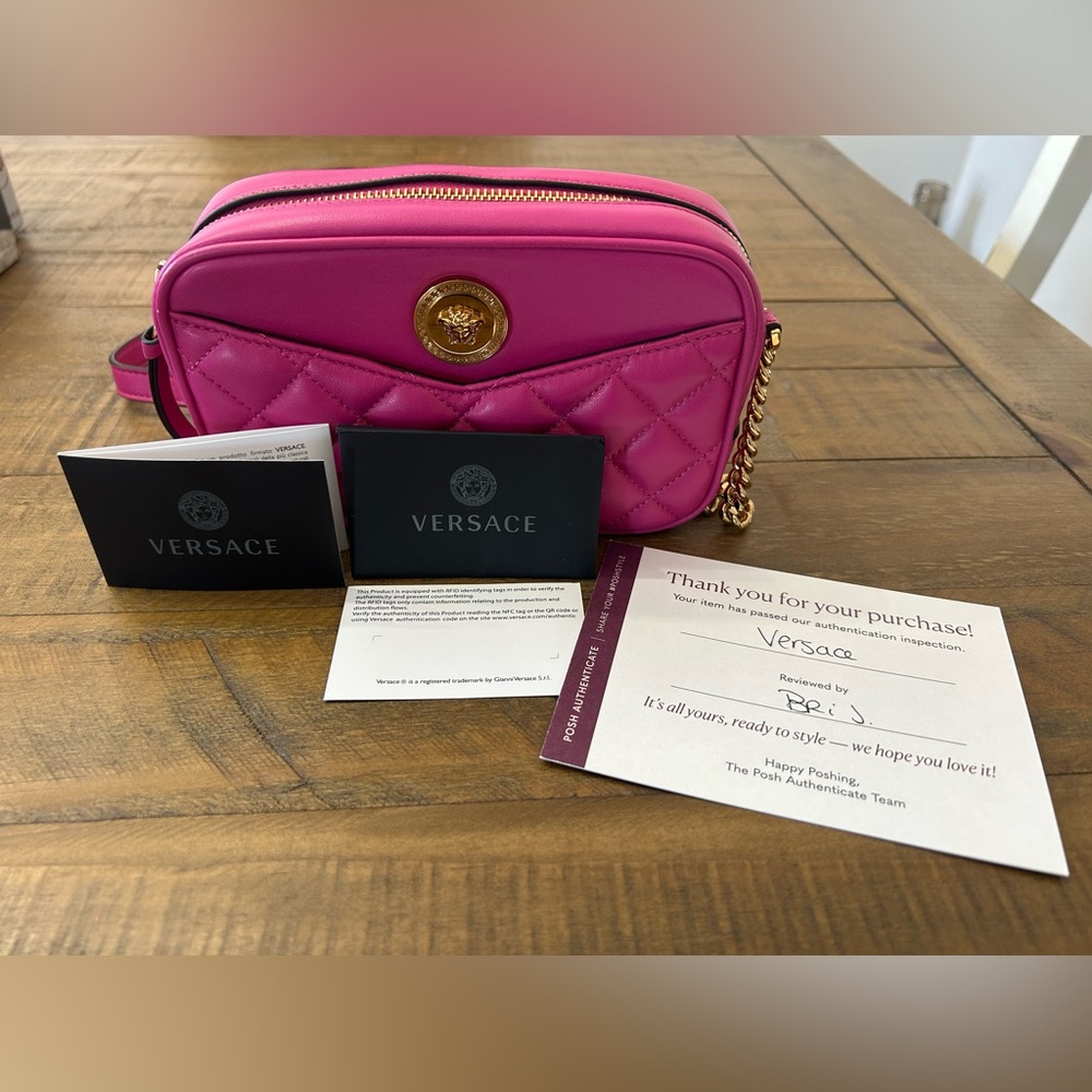 NWOT Versace Lambskin Crossbody
